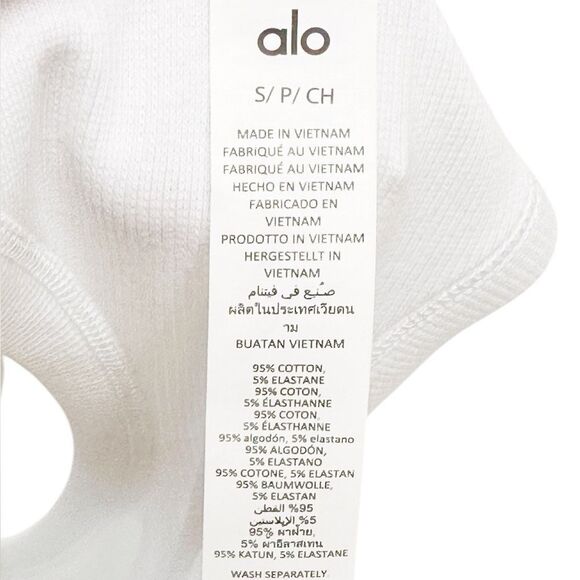 NWOT ALO ‘Devoted’ White Tank Top - Picture 5 of 6